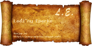 Leány Eperke névjegykártya